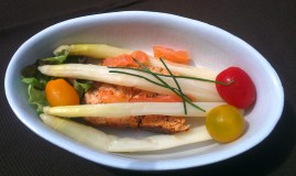 Photo Mousse (version cake ou cannelés) aux crevettes et aux deux saumons