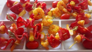 Photo Brochettes chorizo-crevettes