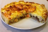 Photo Quiche au saumon et fondue de poireau